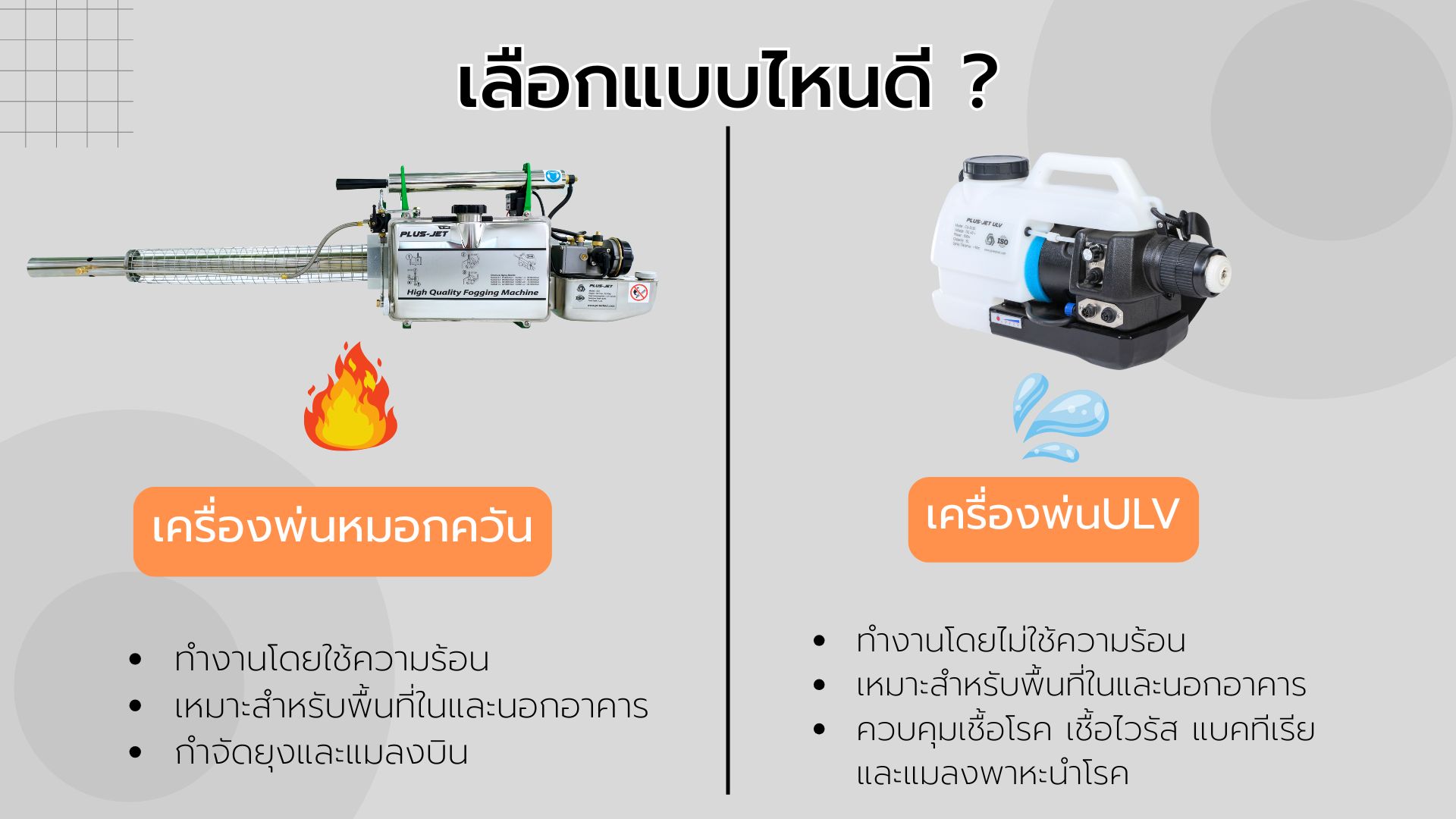 ควรเลือกเครื่องพ่นหมอกควันแบบไหน